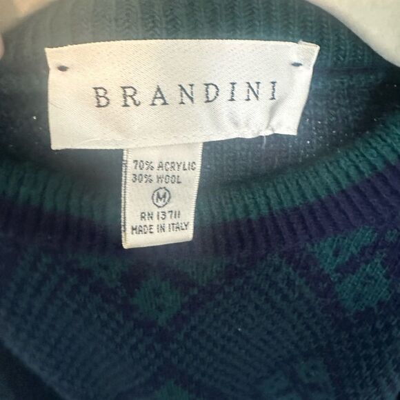 Brandini Vintage Wool Blend Crewneck Men’s Italian Sweater M - Picture 6 of 6